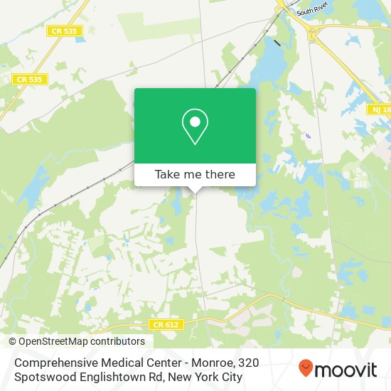 Comprehensive Medical Center - Monroe, 320 Spotswood Englishtown Rd map