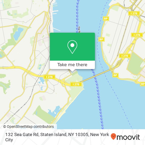 Mapa de 132 Sea Gate Rd, Staten Island, NY 10305