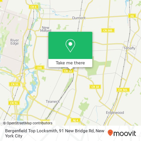 Mapa de Bergenfield Top Locksmith, 91 New Bridge Rd