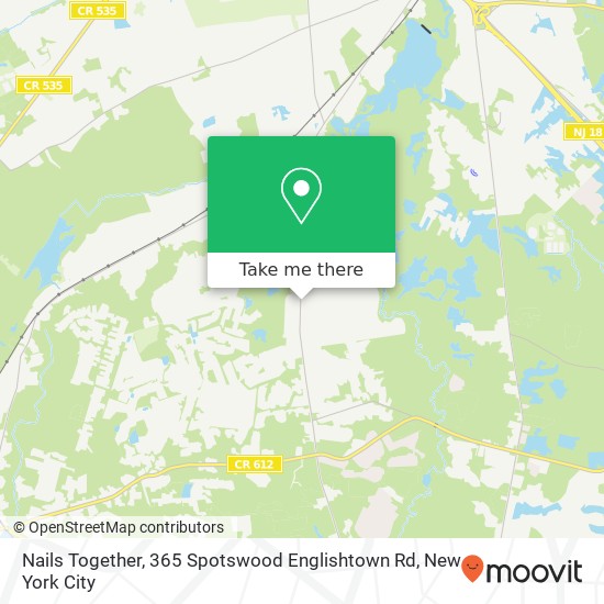 Nails Together, 365 Spotswood Englishtown Rd map