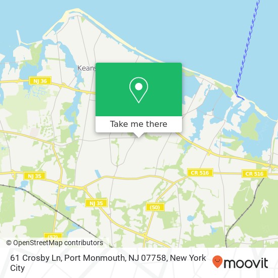 61 Crosby Ln, Port Monmouth, NJ 07758 map