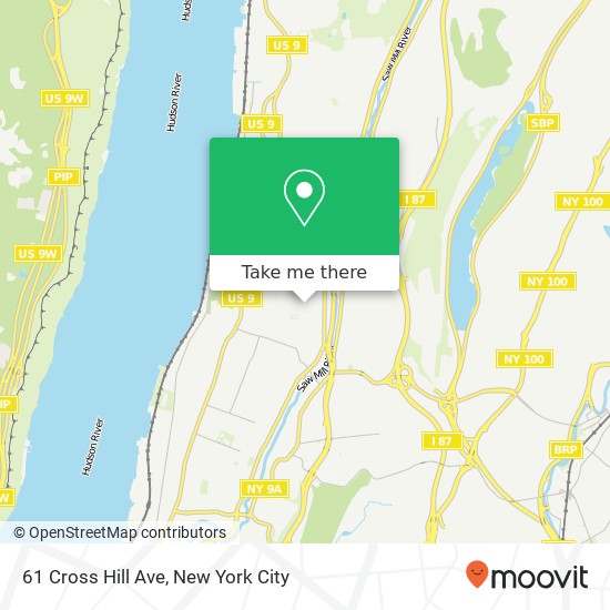 Mapa de 61 Cross Hill Ave, Yonkers, NY 10703