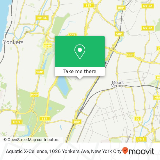 Mapa de Aquatic X-Cellence, 1026 Yonkers Ave