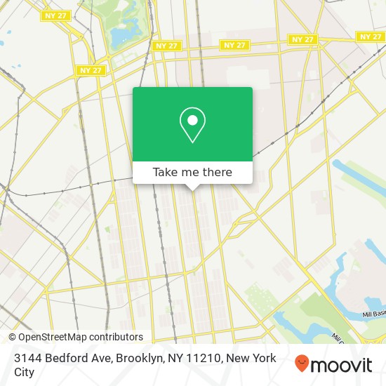 Mapa de 3144 Bedford Ave, Brooklyn, NY 11210