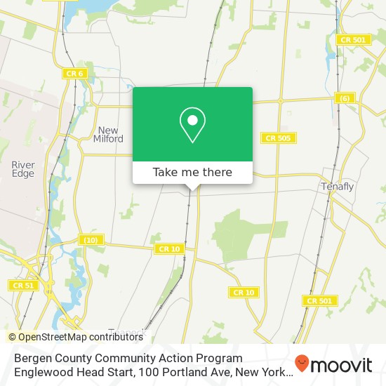 Bergen County Community Action Program Englewood Head Start, 100 Portland Ave map