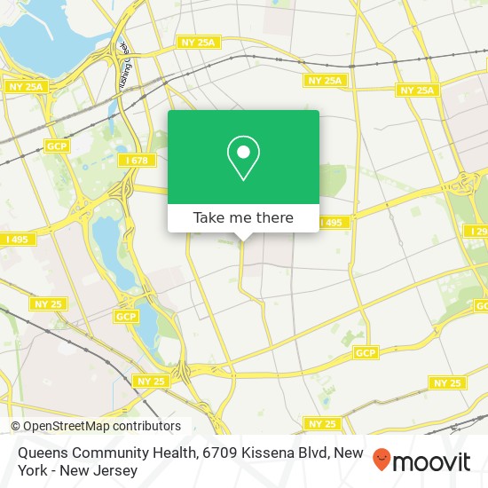 Mapa de Queens Community Health, 6709 Kissena Blvd