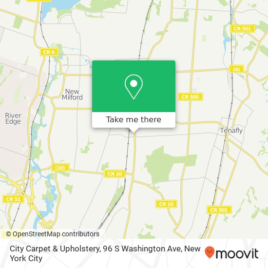 Mapa de City Carpet & Upholstery, 96 S Washington Ave