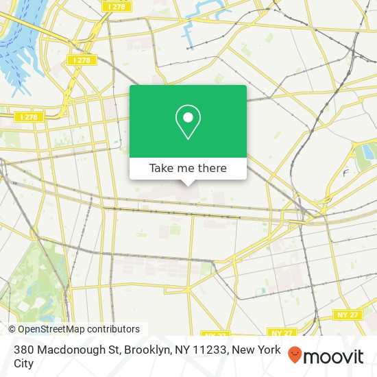 Mapa de 380 Macdonough St, Brooklyn, NY 11233