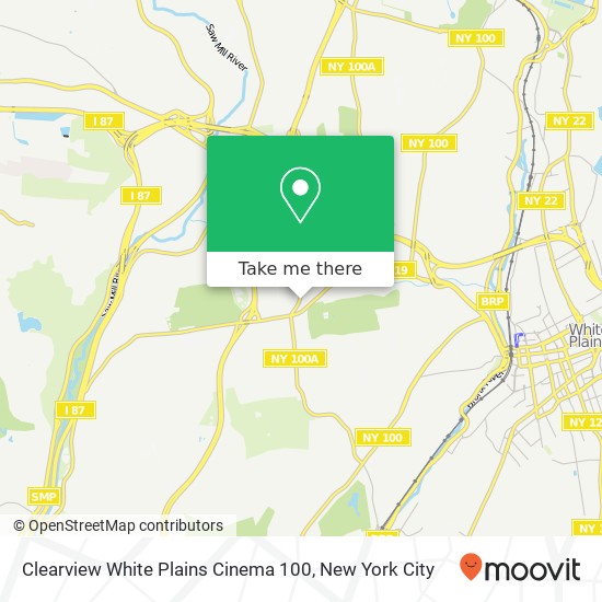 Mapa de Clearview White Plains Cinema 100