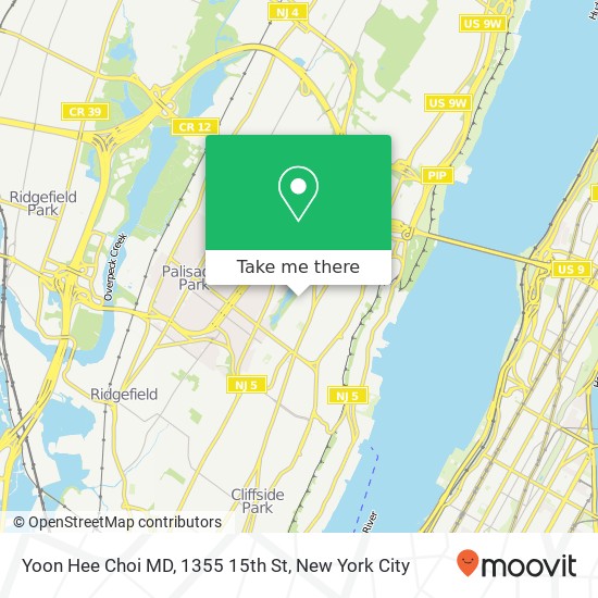 Mapa de Yoon Hee Choi MD, 1355 15th St