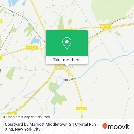 Mapa de Courtyard by Marriott Middletown, 24 Crystal Run Xing