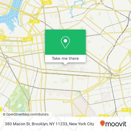 Mapa de 380 Macon St, Brooklyn, NY 11233