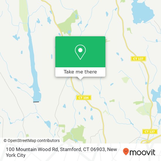 100 Mountain Wood Rd, Stamford, CT 06903 map