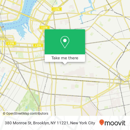 Mapa de 380 Monroe St, Brooklyn, NY 11221