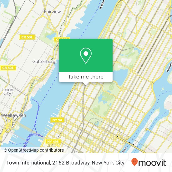 Town International, 2162 Broadway map