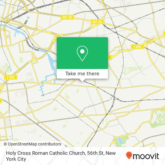 Holy Cross Roman Catholic Church, 56th St map