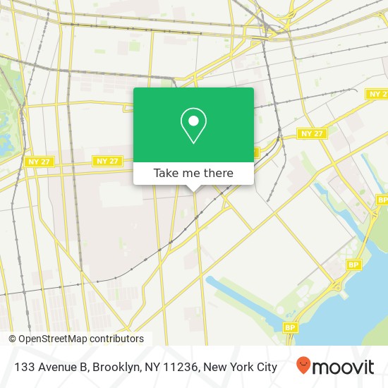 Mapa de 133 Avenue B, Brooklyn, NY 11236