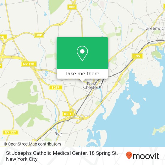 Mapa de St Joseph's Catholic Medical Center, 18 Spring St