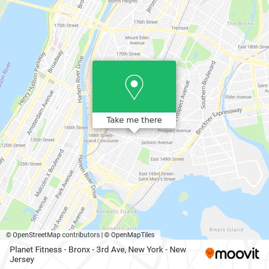 Mapa de Planet Fitness - Bronx - 3rd Ave