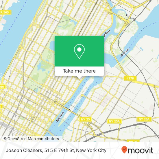 Mapa de Joseph Cleaners, 515 E 79th St