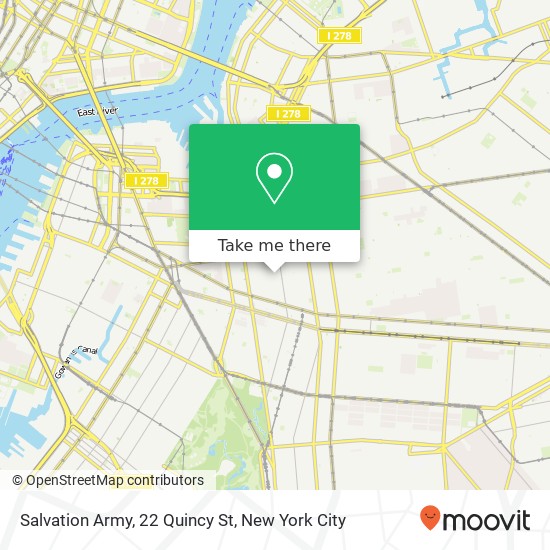 Mapa de Salvation Army, 22 Quincy St