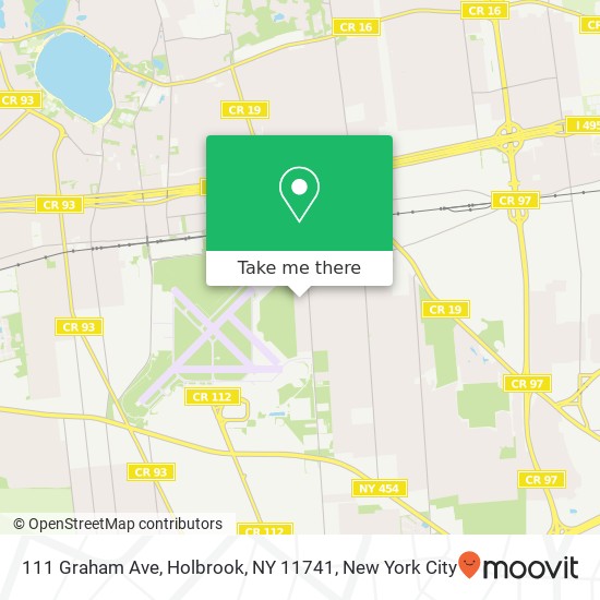 Mapa de 111 Graham Ave, Holbrook, NY 11741