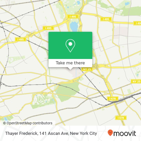 Mapa de Thayer Frederick, 141 Ascan Ave