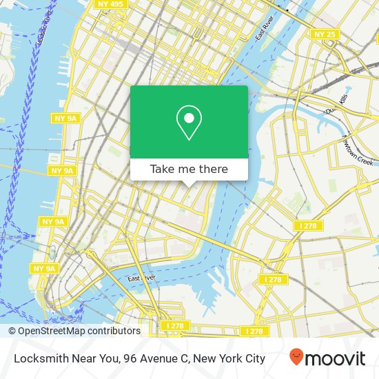 Locksmith Near You, 96 Avenue C map