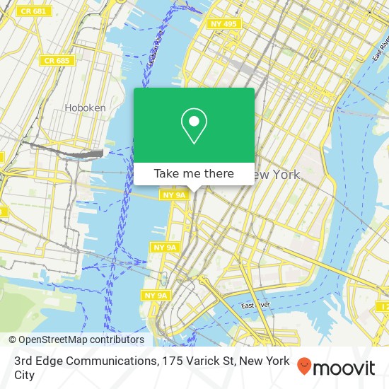 Mapa de 3rd Edge Communications, 175 Varick St