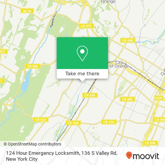 Mapa de 124 Hour Emergency Locksmith, 136 S Valley Rd