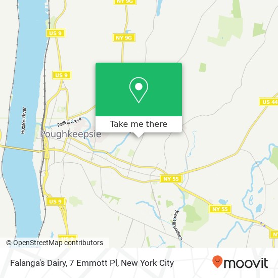 Falanga's Dairy, 7 Emmott Pl map