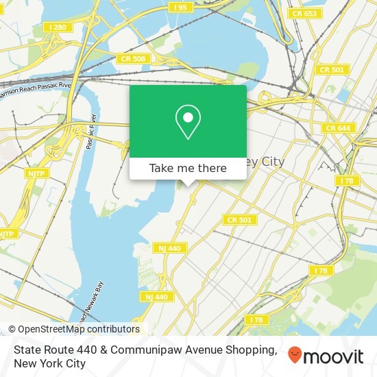 State Route 440 & Communipaw Avenue Shopping map