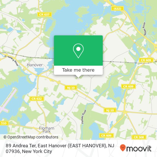 89 Andrea Ter, East Hanover (EAST HANOVER), NJ 07936 map