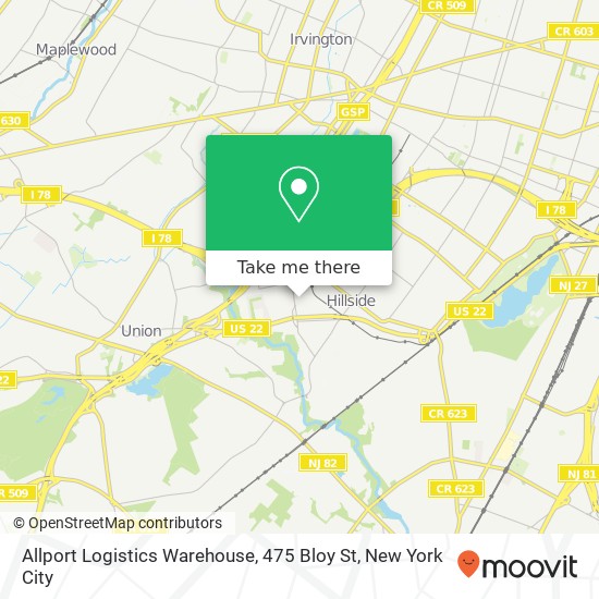 Mapa de Allport Logistics Warehouse, 475 Bloy St