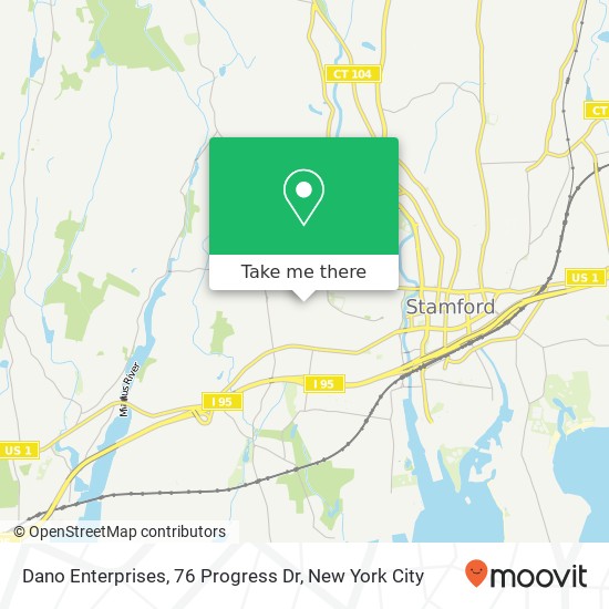 Mapa de Dano Enterprises, 76 Progress Dr