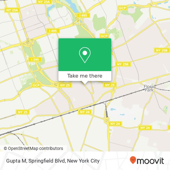 Gupta M, Springfield Blvd map