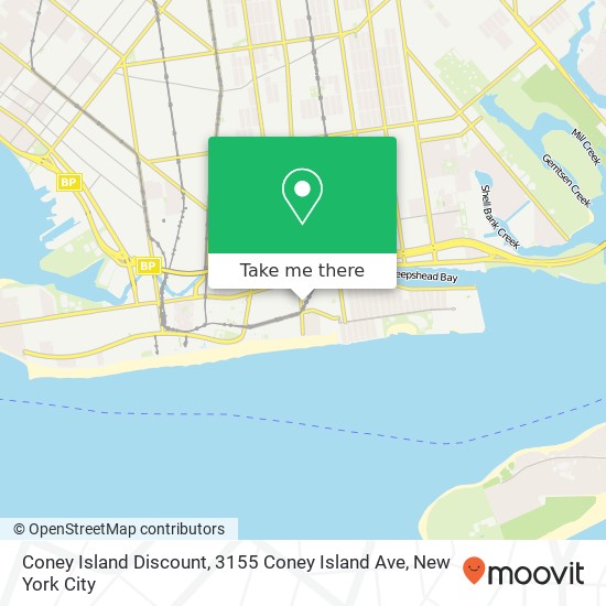 Mapa de Coney Island Discount, 3155 Coney Island Ave