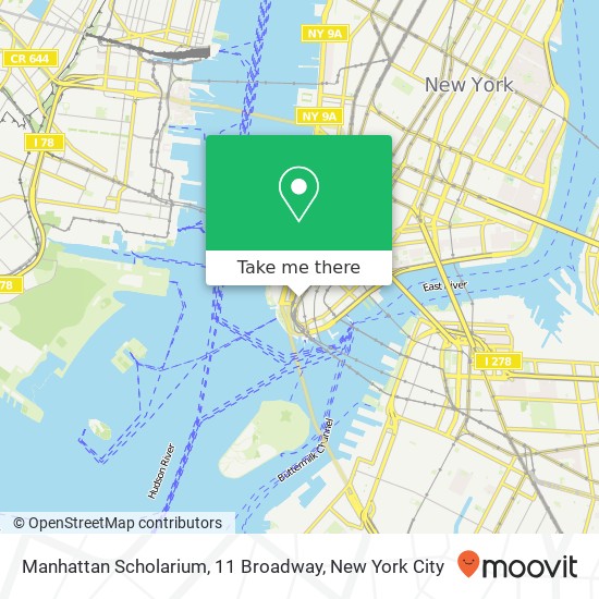 Mapa de Manhattan Scholarium, 11 Broadway