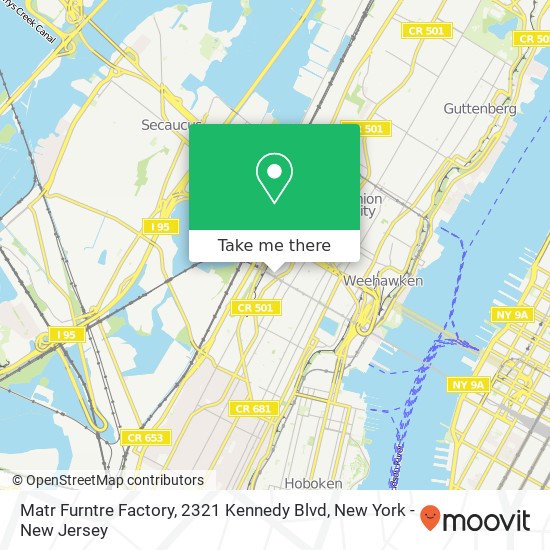 Mapa de Matr Furntre Factory, 2321 Kennedy Blvd