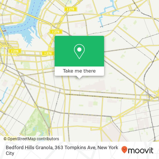 Mapa de Bedford Hills Granola, 363 Tompkins Ave