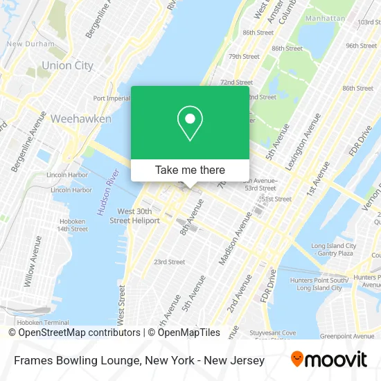 Frames Bowling Lounge map