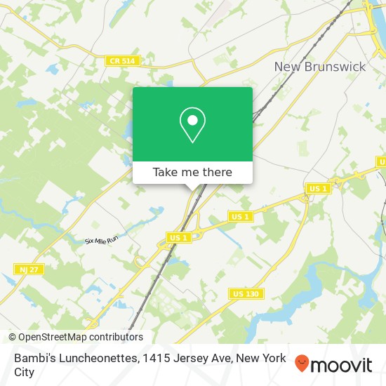 Bambi's Luncheonettes, 1415 Jersey Ave map