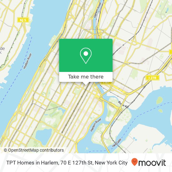 Mapa de TPT Homes in Harlem, 70 E 127th St