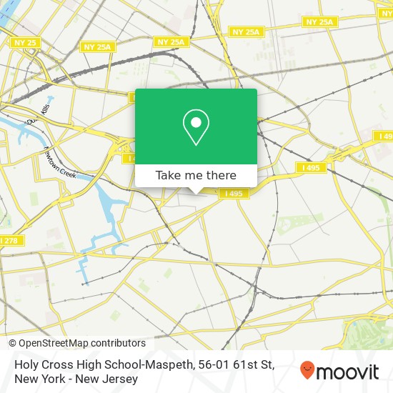 Mapa de Holy Cross High School-Maspeth, 56-01 61st St