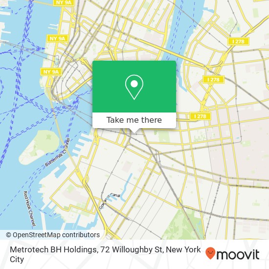 Mapa de Metrotech BH Holdings, 72 Willoughby St