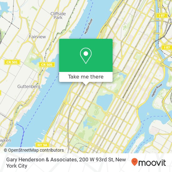Gary Henderson & Associates, 200 W 93rd St map