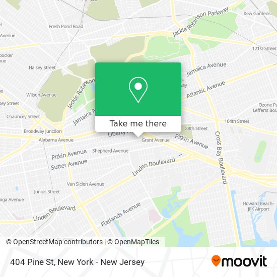 How to get to 404 Pine St in New York New Jersey by Subway Bus