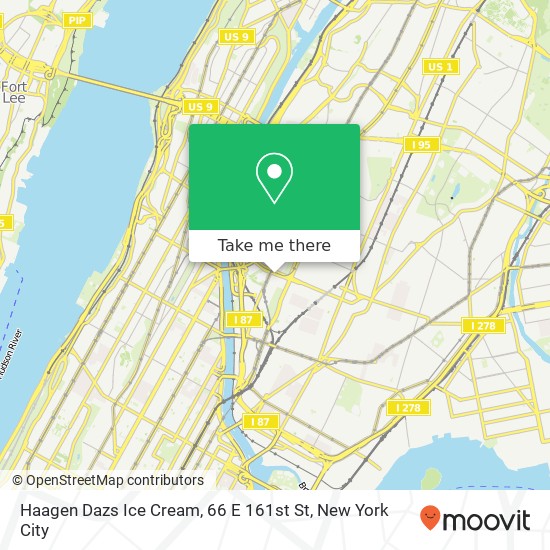 Mapa de Haagen Dazs Ice Cream, 66 E 161st St