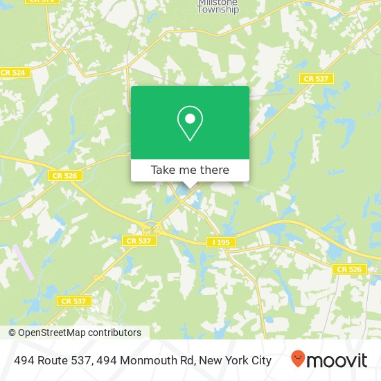 494 Route 537, 494 Monmouth Rd map