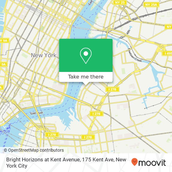 Mapa de Bright Horizons at Kent Avenue, 175 Kent Ave